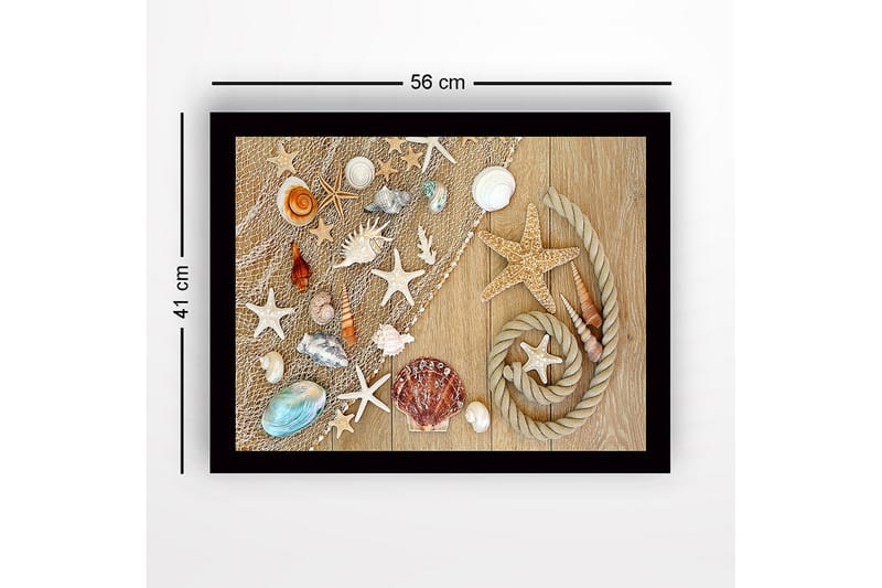 Dekorativ Inramad MDF-målning 41x56 cm - Flerfärgad - Inredning - Tavlor & konst
