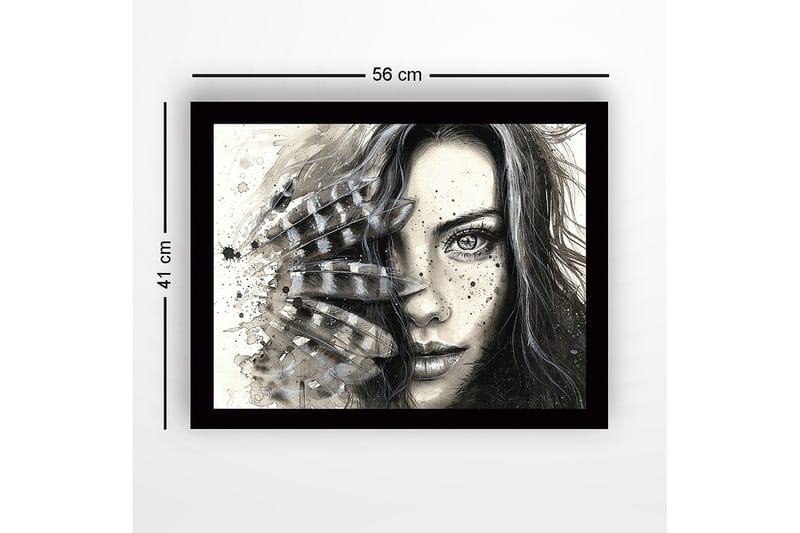 Dekorativ Inramad MDF-målning 41x56 cm - Flerfärgad - Inredning - Tavlor & konst