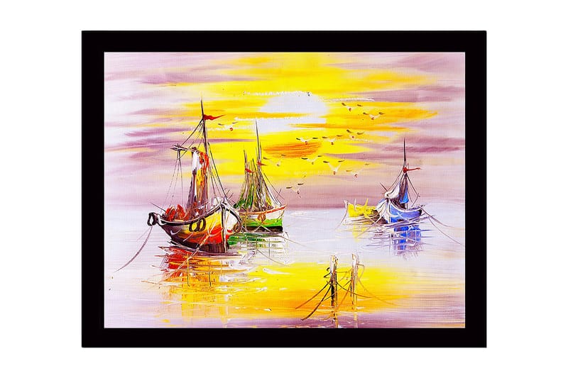 Dekorativ Inramad MDF-målning 41x56 cm - Flerfärgad - Inredning - Tavlor & konst