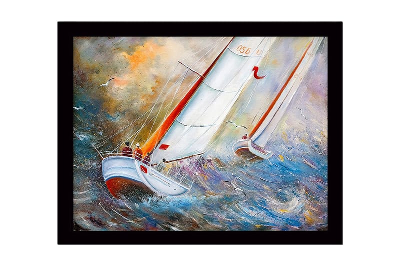 Dekorativ Inramad MDF-målning 41x56 cm - Flerfärgad - Inredning - Tavlor & konst
