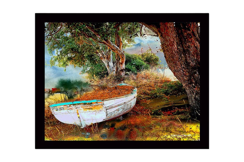 Dekorativ Inramad MDF-målning 41x56 cm - Flerfärgad - Inredning - Tavlor & konst