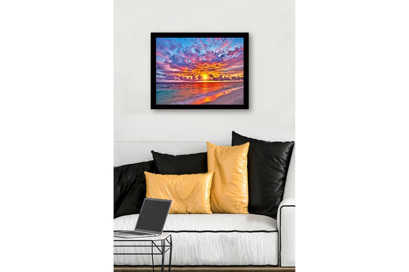 Dekorativ Inramad MDF-målning 41x56 cm - Flerfärgad - Inredning - Tavlor & konst
