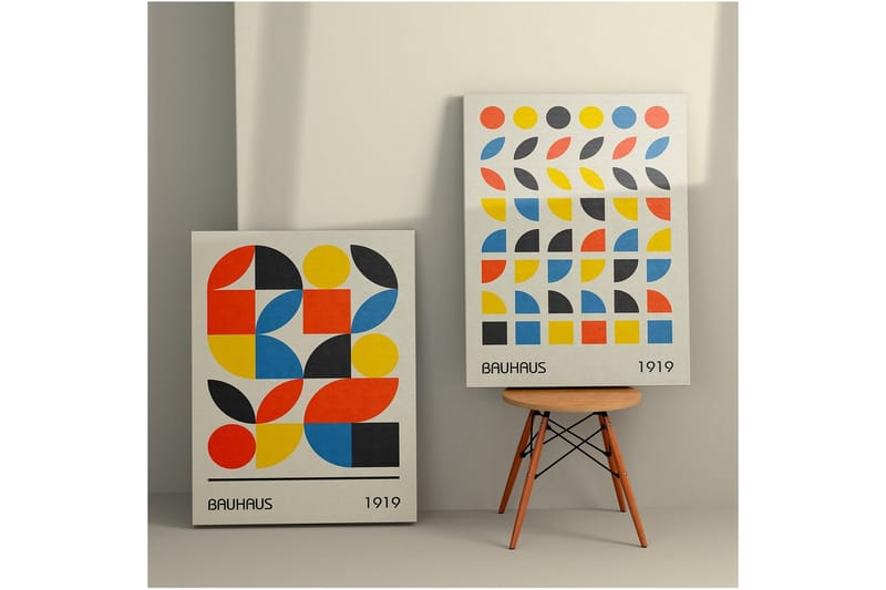 Dekorativt Dorosmålning (2 Stycken) Caldra Multicolor Max - Multifärgad - Inredning - Tavlor & konst - Canvastavlor