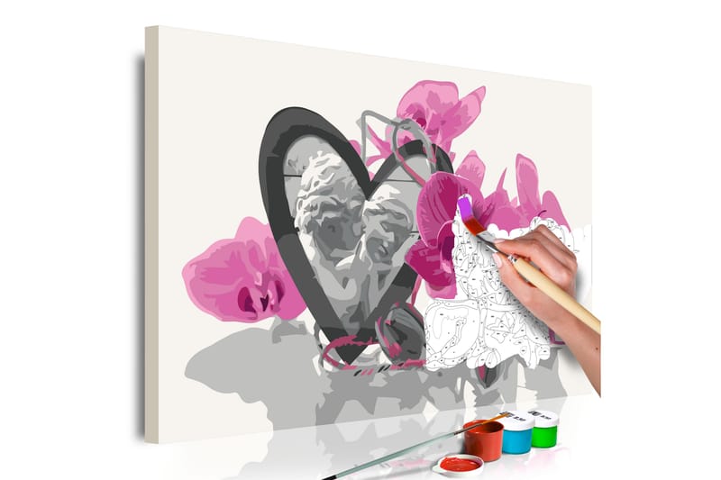 Gör-det-själv Målningar Angels Heart & Orchid 60x40 cm - Artgeist sp. z o. o. - Inredning - Tavlor & konst - Måla själv