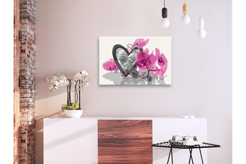 Gör-det-själv Målningar Angels Heart & Orchid 60x40 cm - Artgeist sp. z o. o. - Inredning - Tavlor & konst - Måla själv
