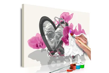 Gör-det-själv Målningar Angels Heart & Orchid 60x40 cm - Artgeist sp. z o. o. - Inredning - Tavlor & konst - Måla själv
