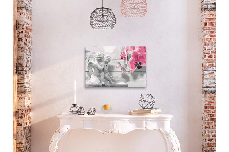 Gör-det-själv Målningar Angels Pink Orchid 60x40 cm - Artgeist sp. z o. o. - Inredning - Tavlor & konst - Måla själv