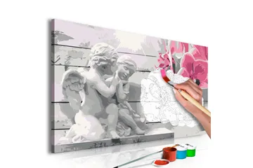 Gör-det-själv Målningar Angels Pink Orchid 60x40 cm - Artgeist sp. z o. o. - Inredning - Tavlor & konst - Måla själv