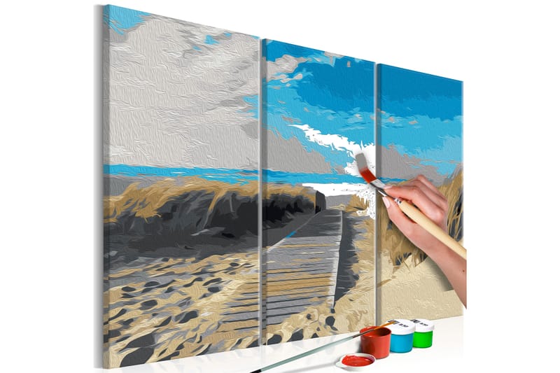 Gör-det-själv Målningar Beach Blue Sky 60x40 cm - Artgeist sp. z o. o. - Gör det själv tavla