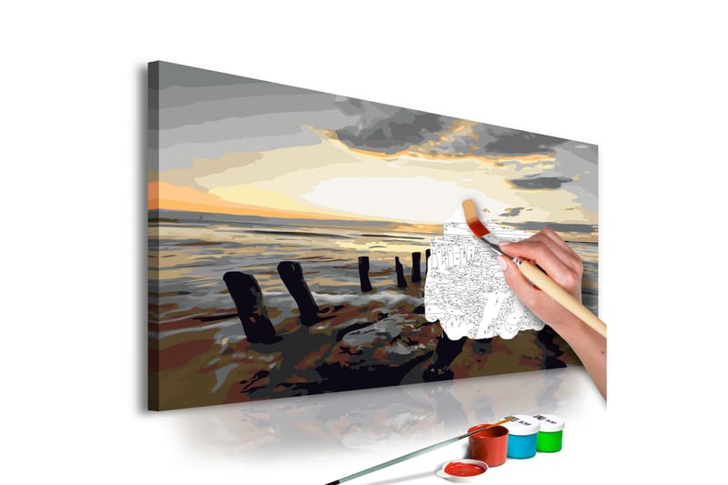 Gör-det-själv Målningar Beach Sunrise 60x40 cm - Artgeist sp. z o. o. - Gör det själv tavla