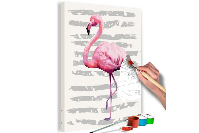 Gör-det-själv Målningar Beautiful Flamingo 40x60 cm - Artgeist sp. z o. o. - Inredning - Tavlor & konst - Måla själv