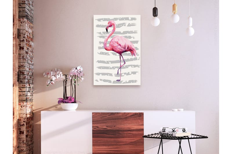 Gör-det-själv Målningar Beautiful Flamingo 40x60 cm - Artgeist sp. z o. o. - Inredning - Tavlor & konst - Måla själv