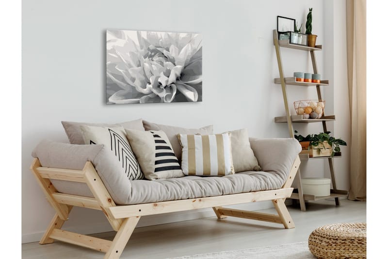 Gör-det-själv Målningar Black & White Flower 60x40 cm - Artgeist sp. z o. o. - Inredning - Tavlor & konst - Måla själv