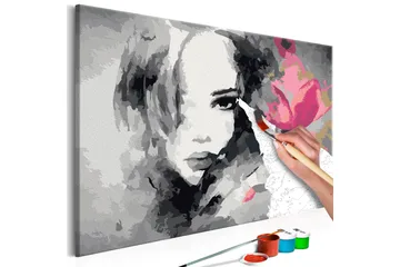 Gör-det-själv Målningar Black & White Portrait 60x40 cm - Artgeist sp. z o. o. - Inredning - Tavlor & konst - Måla själv