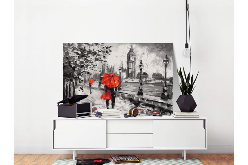 Gör-det-själv Målningar Da Londra con amore 60x40 cm - Artgeist sp. z o. o. - Gör det själv tavla