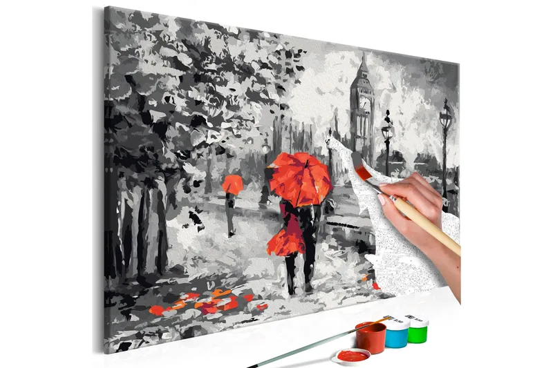 Gör-det-själv Målningar Da Londra con amore 60x40 cm, Artgeist sp. z o. o.