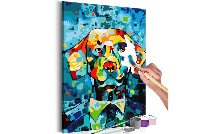 Gör-det-själv Målningar Dog Portrait 40x60 cm - Artgeist sp. z o. o. - Gör det själv tavla