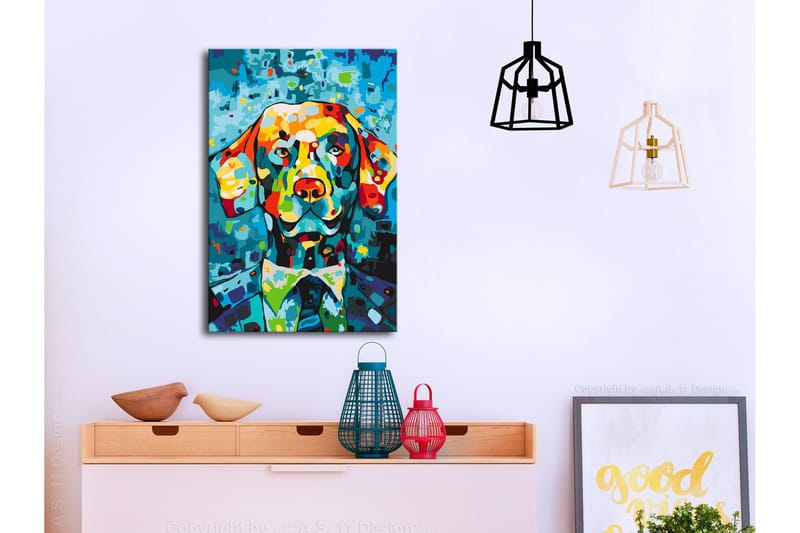 Gör-det-själv Målningar Dog Portrait 40x60 cm - Artgeist sp. z o. o. - Inredning - Tavlor & konst - Måla själv