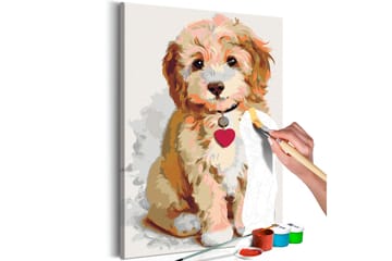 Gör-det-själv Målningar Dog Puppy 40x60 cm - Artgeist sp. z o. o. - Inredning - Tavlor & konst - Måla själv