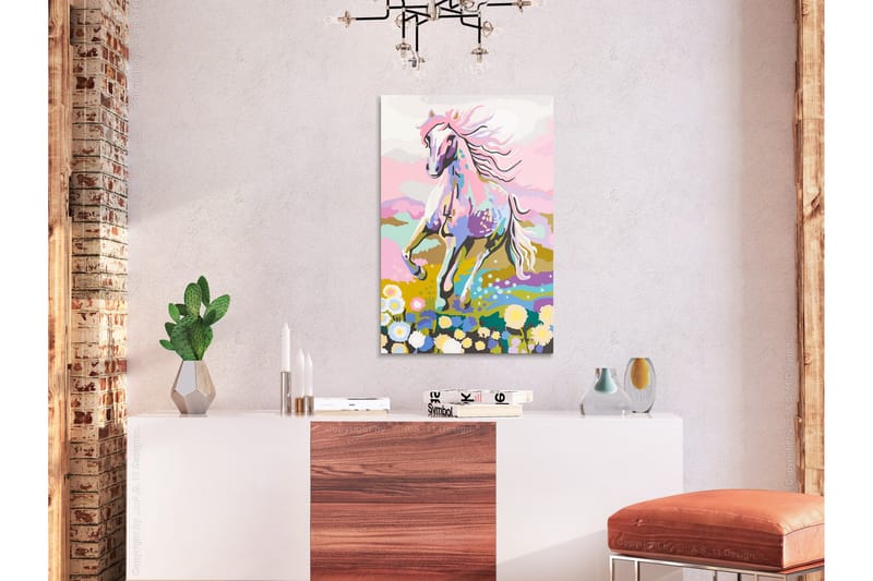 Gör-det-själv Målningar Fairytale Horse 40x60 cm - Artgeist sp. z o. o. - Inredning - Tavlor & konst - Måla själv