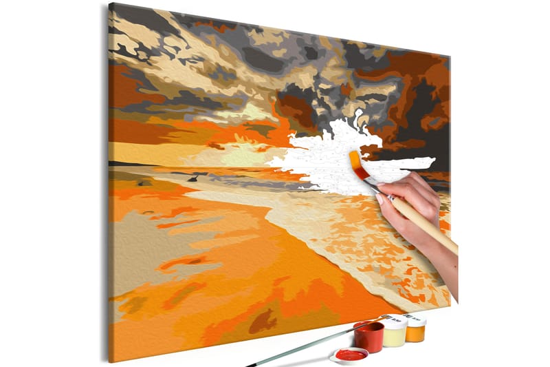 Gör-det-själv Målningar Golden Beach 60x40 cm - Artgeist sp. z o. o. - Gör det själv tavla