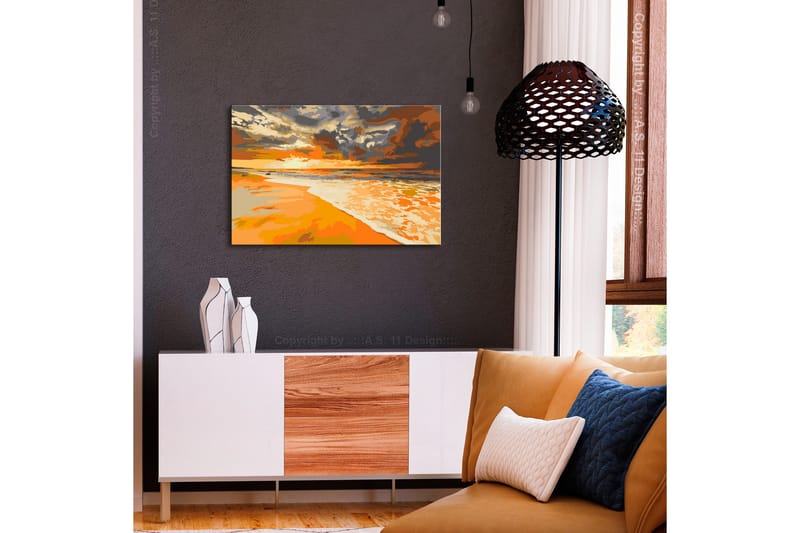 Gör-det-själv Målningar Golden Beach 60x40 cm - Artgeist sp. z o. o. - Inredning - Tavlor & konst - Måla själv