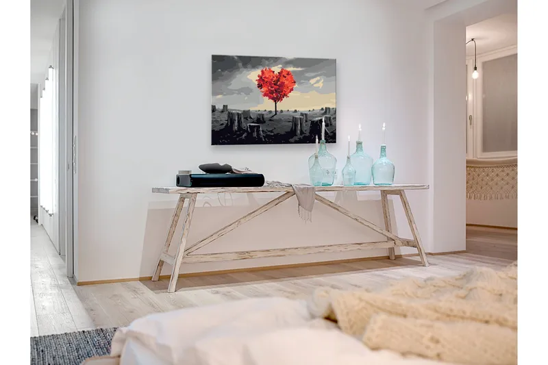 Gör-det-själv Målningar Heart-Shaped Tree 60x40 cm - Artgeist sp. z o. o. - Inredning - Tavlor & konst - Måla själv