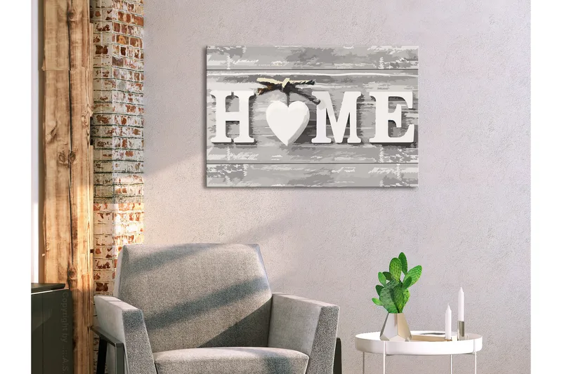 Gör-det-själv Målningar Home Letters 60x40 cm - Artgeist sp. z o. o. - Inredning - Tavlor & konst - Måla själv