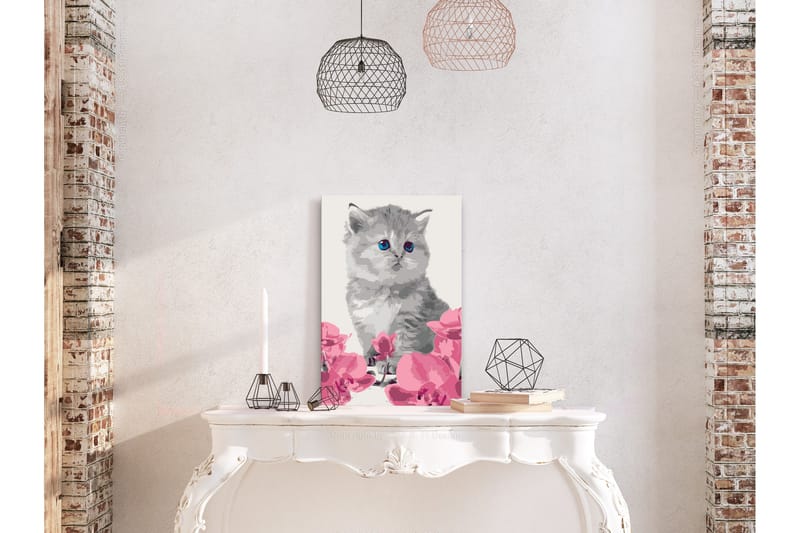 Gör-det-själv Målningar Kitty Cat 40x60 cm - Artgeist sp. z o. o. - Inredning - Tavlor & konst - Måla själv