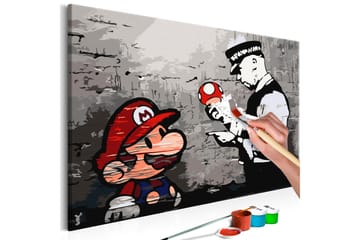 Gör-det-själv Målningar Mario Banksy 60x40 cm - Artgeist sp. z o. o. - Inredning - Tavlor & konst - Måla själv