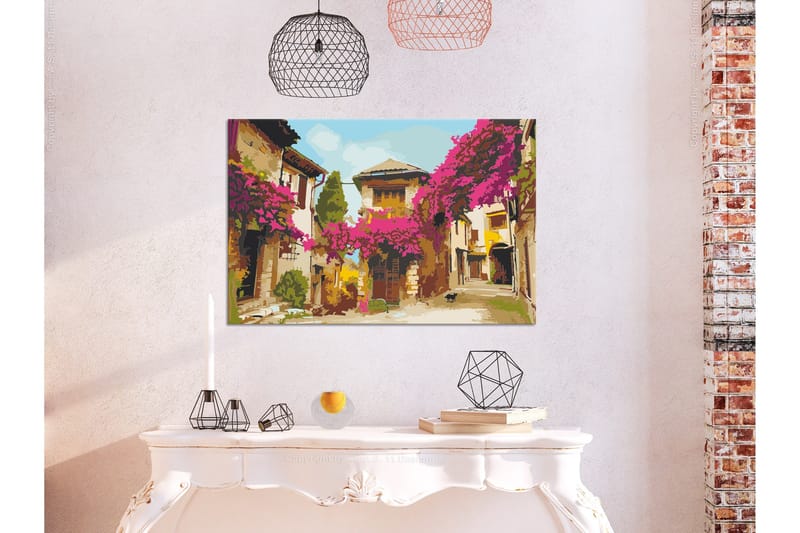 Gör-det-själv Målningar Mediterranean Town 60x40 cm - Artgeist sp. z o. o. - Inredning - Tavlor & konst - Måla själv