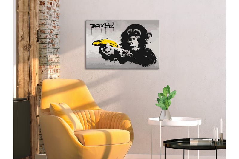 Gör-det-själv Målningar Monkey 60x40 cm - Artgeist sp. z o. o. - Gör det själv tavla