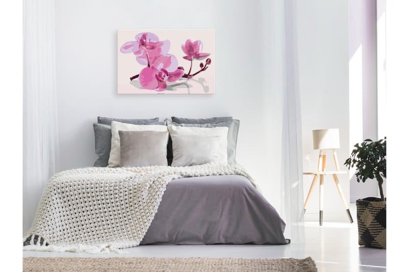Gör-det-själv Målningar Orchid Flowers 60x40 cm - Artgeist sp. z o. o. - Gör det själv tavla