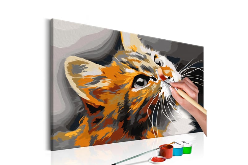 Gör-det-själv Målningar Red Cat  60x40 cm - Artgeist sp. z o. o. - Gör det själv tavla