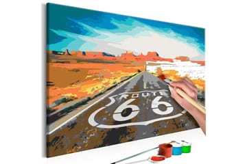 Gör-det-själv Målningar Route 66  60x40 cm - Artgeist sp. z o. o. - Inredning - Tavlor & konst - Måla själv