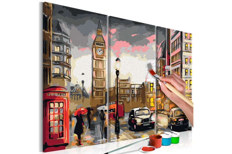 Gör-det-själv Målningar Streets Of London 60x40 cm - Artgeist sp. z o. o. - Gör det själv tavla
