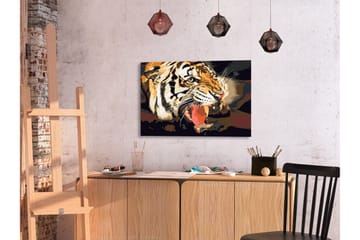 Gör-det-själv Målningar Tiger Roar 60x40 cm - Artgeist sp. z o. o. - Inredning - Tavlor & konst - Måla själv