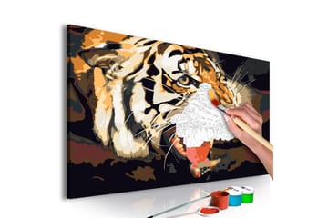 Gör-det-själv Målningar Tiger Roar 60x40 cm - Artgeist sp. z o. o. - Inredning - Tavlor & konst - Måla själv