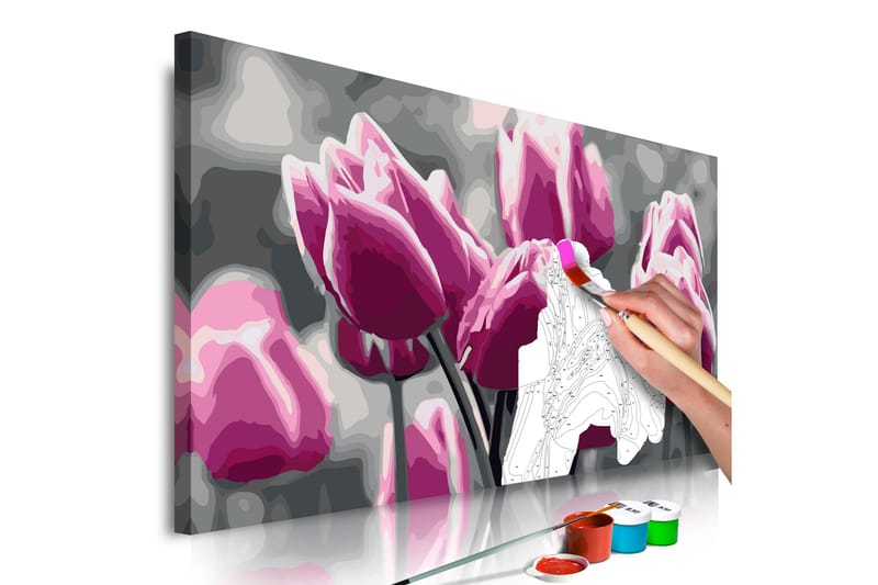 Gör-det-själv Målningar Tulip Field 60x40 cm - Artgeist sp. z o. o. - Inredning - Tavlor & konst - Måla själv