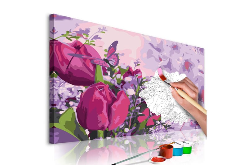 Gör-det-själv Målningar Tulips Meadow 60x40 cm - Artgeist sp. z o. o. - Inredning - Tavlor & konst - Måla själv