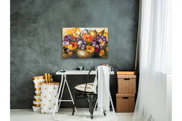 Gör-det-själv Målningar Vase Of Pansies 60x40 cm - Artgeist sp. z o. o. - Inredning - Tavlor & konst - Måla själv