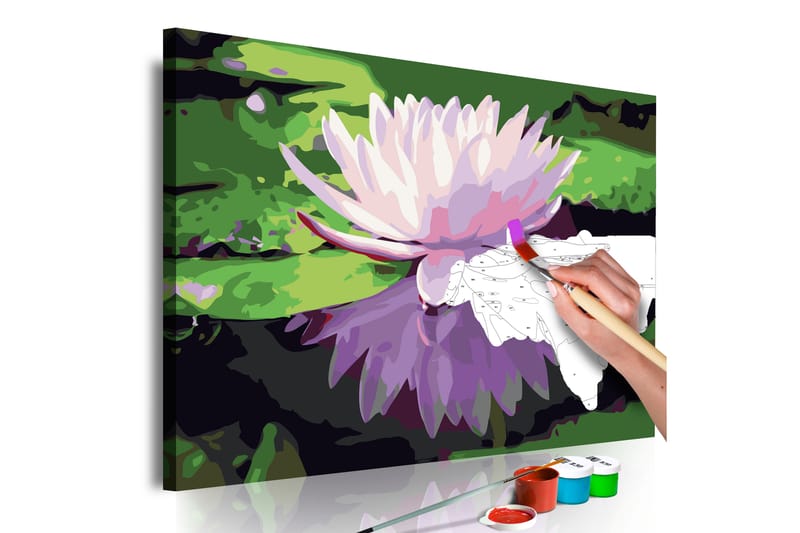 Gör-det-själv Målningar Water Lily 60x40 cm - Artgeist sp. z o. o. - Inredning - Tavlor & konst - Måla själv