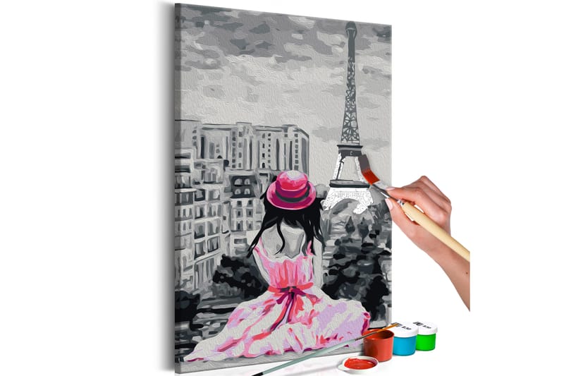 Gör-det-själv Målningar Paris Eiffel Tower View 40x60 cm - Artgeist sp. z o. o. - Gör det själv tavla