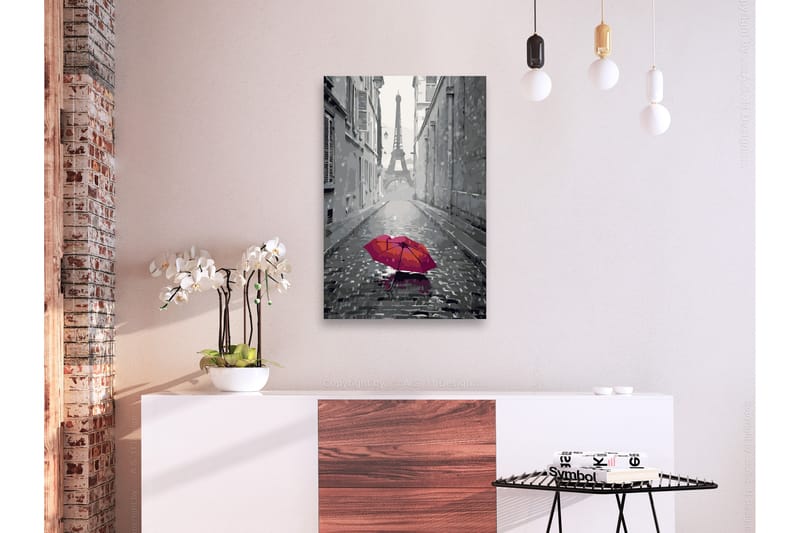 Gör-det-själv Målningar Paris Red Umbrella 40x60 cm - Artgeist sp. z o. o. - Inredning - Tavlor & konst - Måla själv