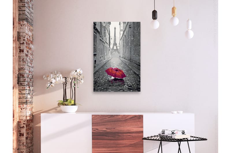 Gör-det-själv Målningar Paris Red Umbrella 40x60 cm - Artgeist sp. z o. o. - Gör det själv tavla