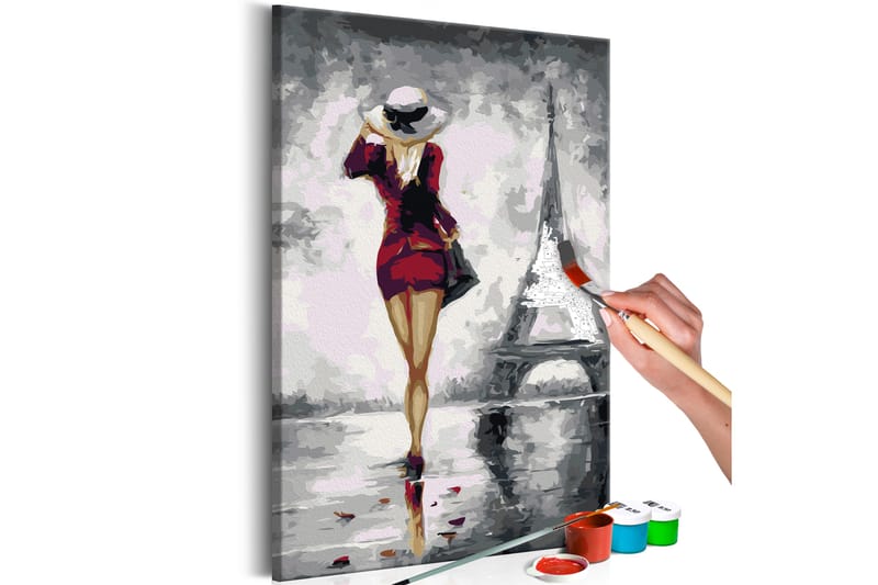 Gör-det-själv Målningar Parisian Girl 40x60 cm - Artgeist sp. z o. o. - Gör det själv tavla