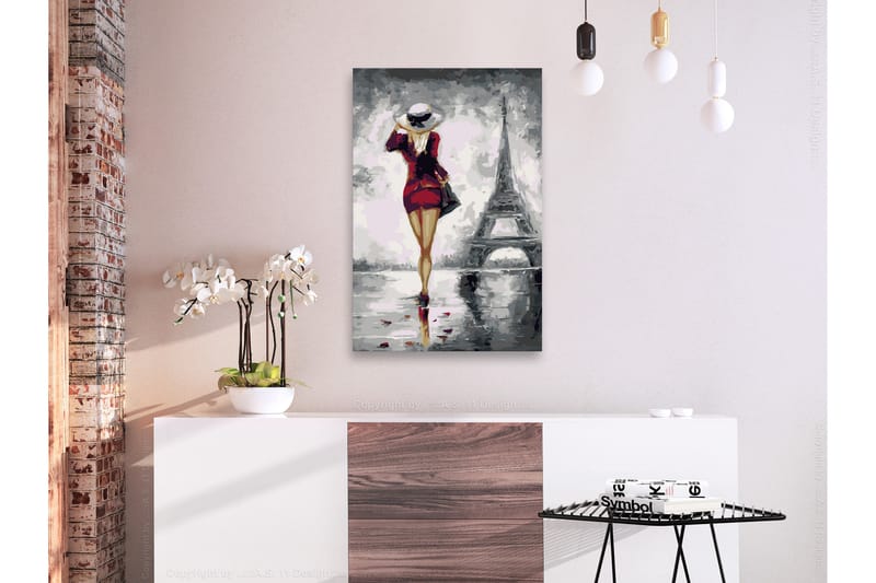 Gör-det-själv Målningar Parisian Girl 40x60 cm - Artgeist sp. z o. o. - Inredning - Tavlor & konst - Måla själv