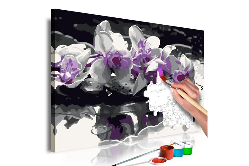 Gör-det-själv Målningar Purple Orchid 60x40 cm - Artgeist sp. z o. o. - Inredning - Tavlor & konst - Måla själv