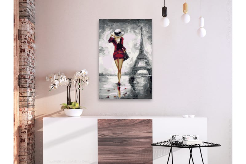 Gör-det-själv Målningar Parisian Girl 40x60 cm - Artgeist sp. z o. o. - Inredning - Tavlor & konst - Måla själv