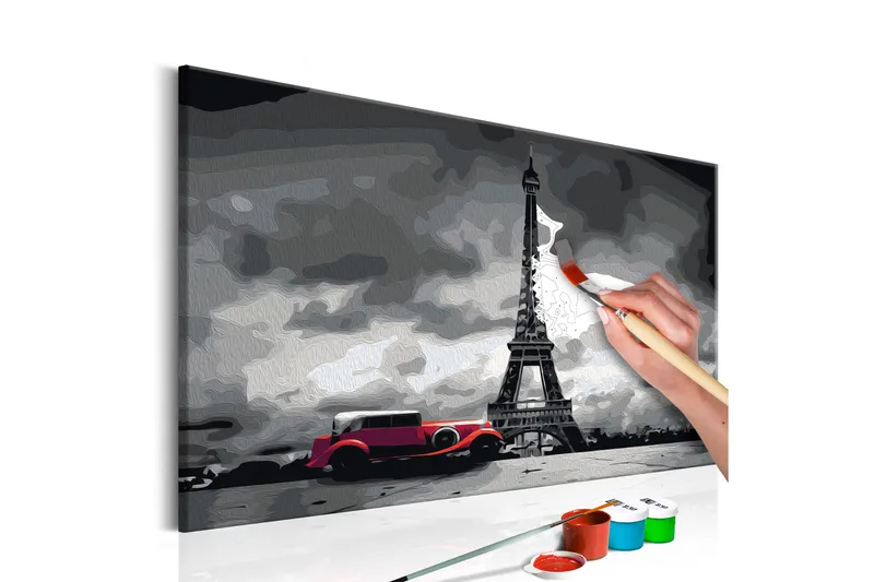 Gör-det-själv Målningar Paris Red Limousine 60x40 cm, Artgeist sp. z o. o.